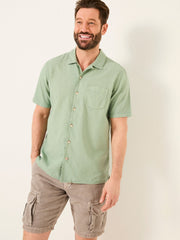 Bugle Green Linen Cotton Shirt