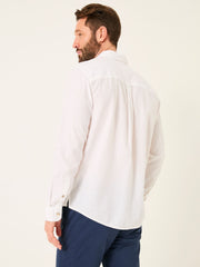 Bugle White Linen Cotton Shirt