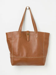 Olivia Tan Brown Leather Tote Bag
