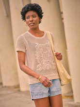 Natural Crab Pattern Knitted T Shirt