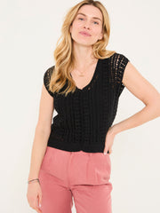 Florence Black Knitted Tank
