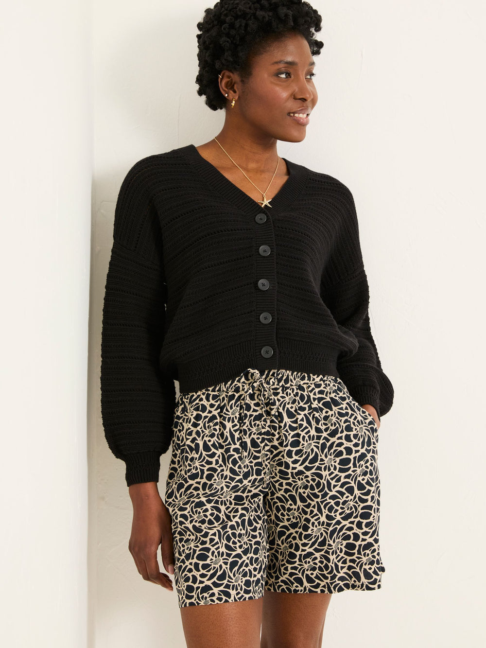 Annie Black Knitted Cardigan
