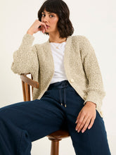 Olive Natural Knitted Tape Yarn Cardigan