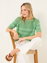 Zandra Green Cotton Linen T Shirt