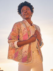 Evie Multi Air Patchwork Quilted Patchwork Jacket