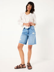 Isabella Light Blue Denim Bermuda Shorts