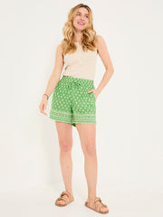 Green Woodblock Flippy Shorts
