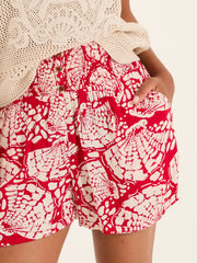 Rust Red Mono Shell Flippy Shorts