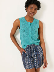 Indigo Blue Paisley Flippy Shorts