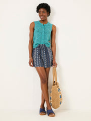 Indigo Blue Paisley Flippy Shorts