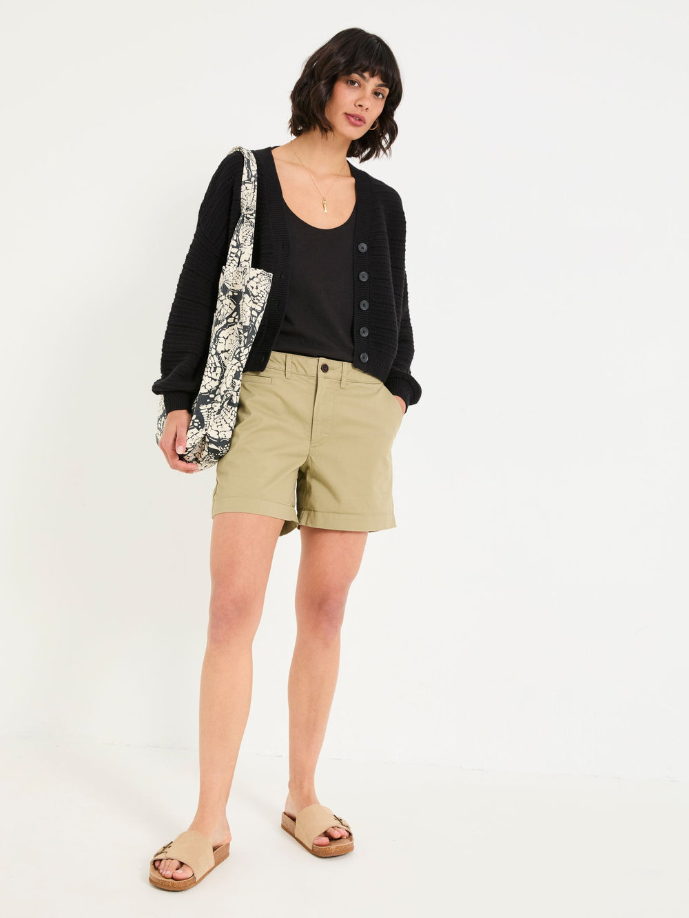 Padstow Khaki Green Chino Shorts