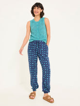 Lyme Teal Blue Mini Spot Cuffed Joggers