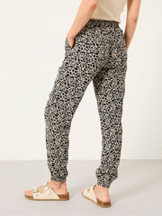 Lyme Black Shibori Cuffed Joggers