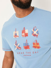 Light Blue Summer Boats Tshirt