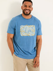 Indigo Blue Octopus Graphic Indigo T-shirt