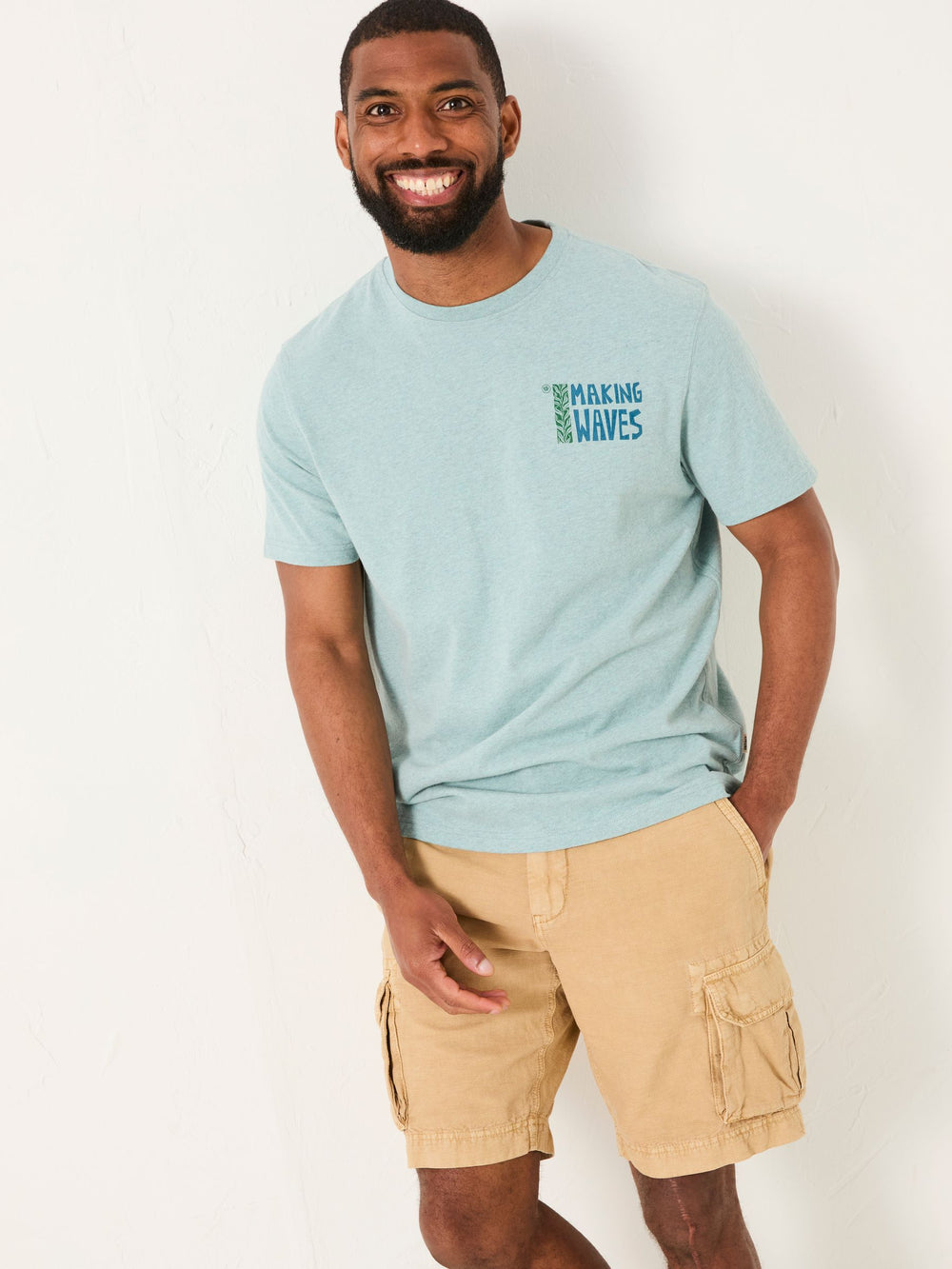 Light Blue MCS Chest Stripe Tshirt