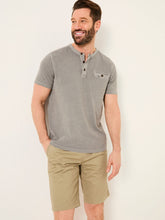 Henley Grey Garment Dyed Pocket Henley