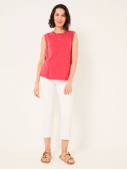 Tia Rust Red Jersey Tank Top