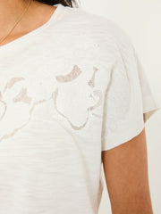 Chloe White Lace Cutwork T-Shirt