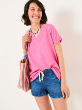 Tansy Pink 100% Cotton V-Neck T-Shirt