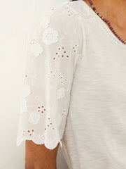 Ivory Pretty Broderie Top