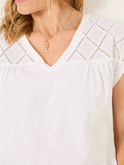 Sandi White Embroidered Tunic