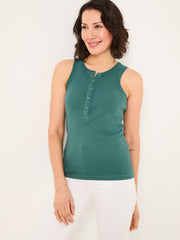 Rachel Teal Green Rib Vest