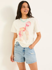 White MCS Jellyfish Graphic T Shirt