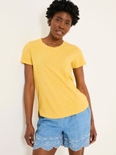 Natalie Light Yellow Beeble Embroidered T Shirt