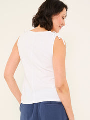 Claudia White Stripe Jersey Tank