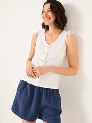 Claudia White Stripe Jersey Tank