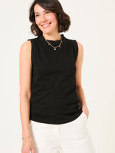Isla Black Lace Jersey Tank Top