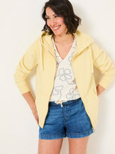 Amy Light Yellow Zip Through Hoodie