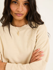 Lottie Natural Sun Graphic Crew Sweatshirt