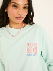 Georgia Mint Green MCS Graphic Crew Sweatshirt