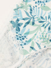 Green Leaf Print Knickers