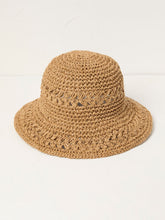 Natural Pattern Straw Bucket Hat
