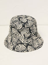 Black Shell Printed Bucket 100% Cotton Hat