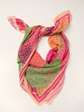 Pink Patchwork Printed Hair Scarf