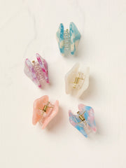 Multi Mini Shell Hair Clips 5 Pack