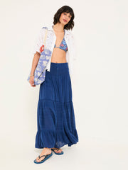Rhea Blue Beachwear Maxi