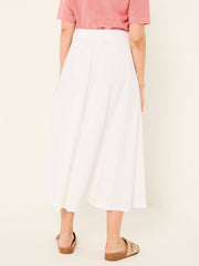 White Sulli Poplin Skirt