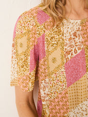 Lyndy Multi Air Patchwork Blouse