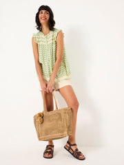 Patsy Mid Green Woodblock Tunic