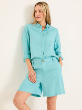 Turquoise Blue Olivia Linen Shirt