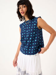 Fliss Teal Blue Mini Spot Top