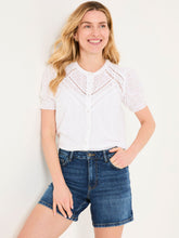 Bonnie White Broderie Blouse