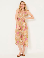 Aria Multi Air Patchwork Midi Dress