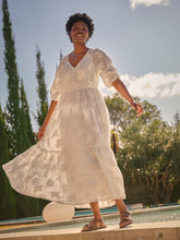 Kelly White Jacquard Maxi Dress