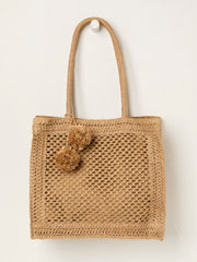 Natural Straw Shopper Bag